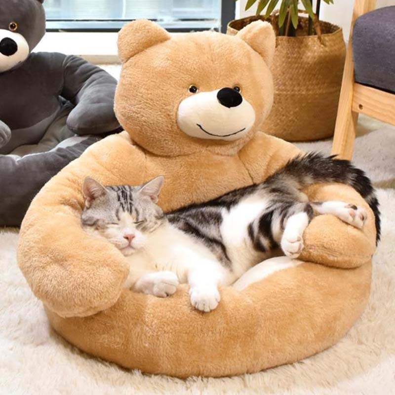 Teddy Bear Dog Cat Bed