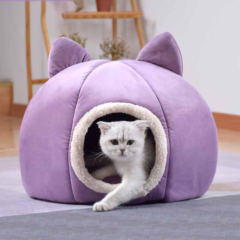 Semi-Closed Cat Bed