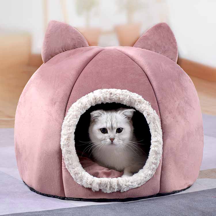 Semi-Closed Cat Bed