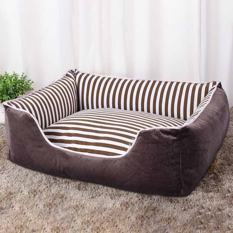 Stripe Cozy Pet Dog Bed