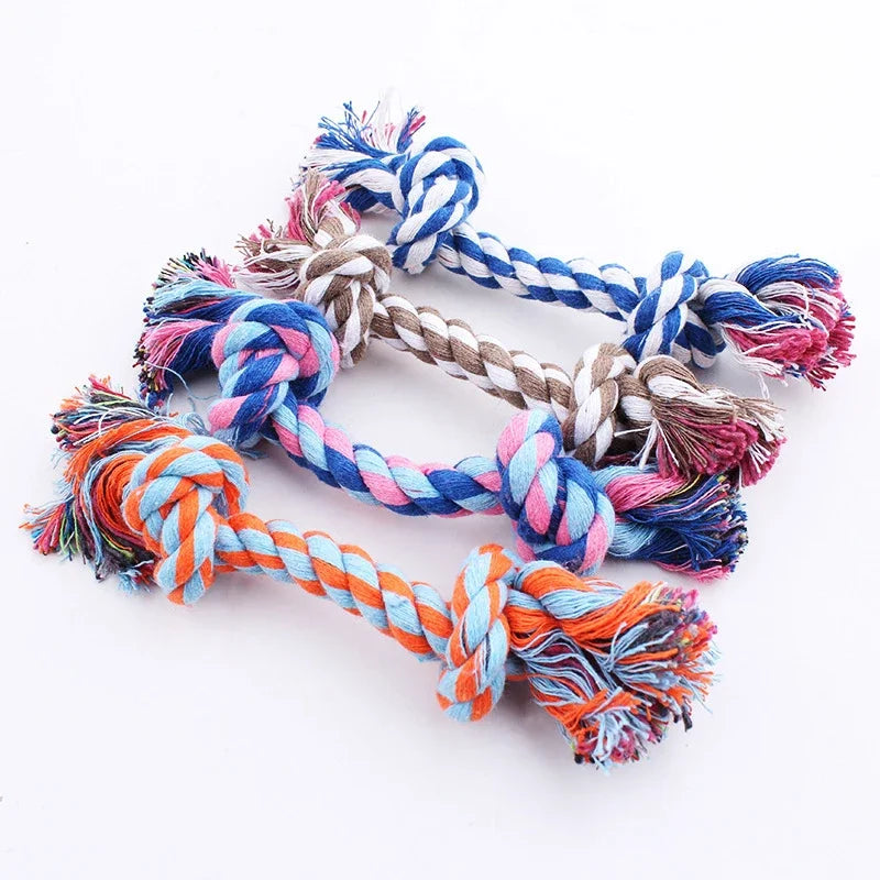 Random Color 2-Knot Rope Dog Toy