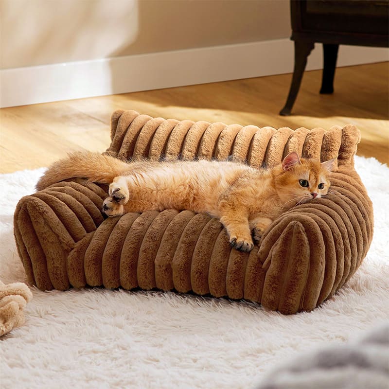 Washable Fluffy Pet Sofa Bed for Small Dogs & Cats