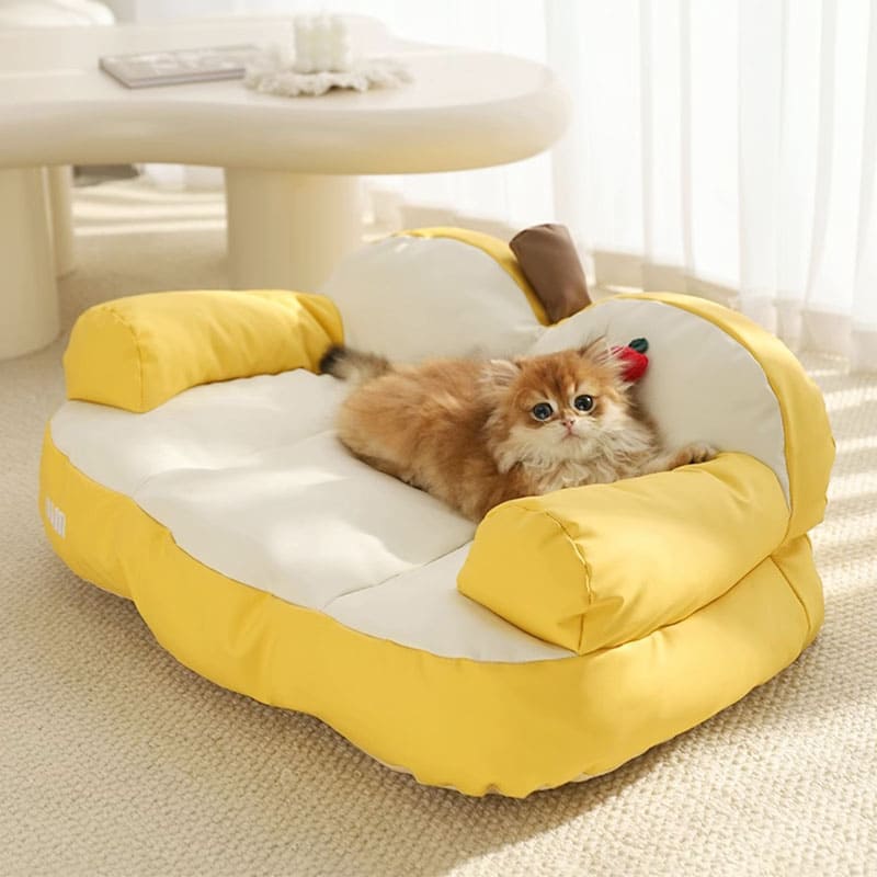 apple shaped cat bed